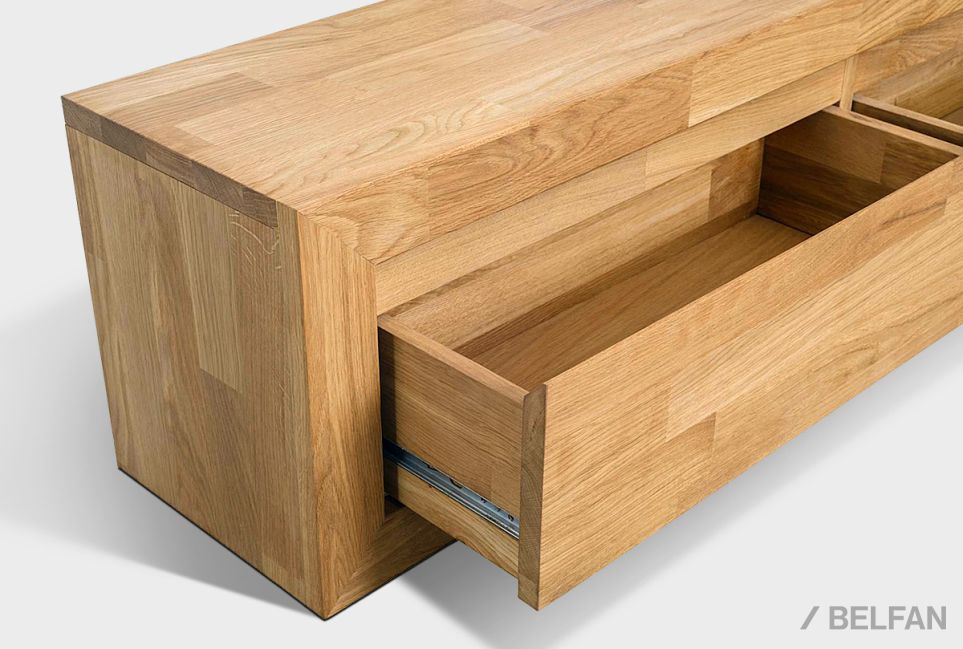 Тумба навесная "Арт" массив дуба 2