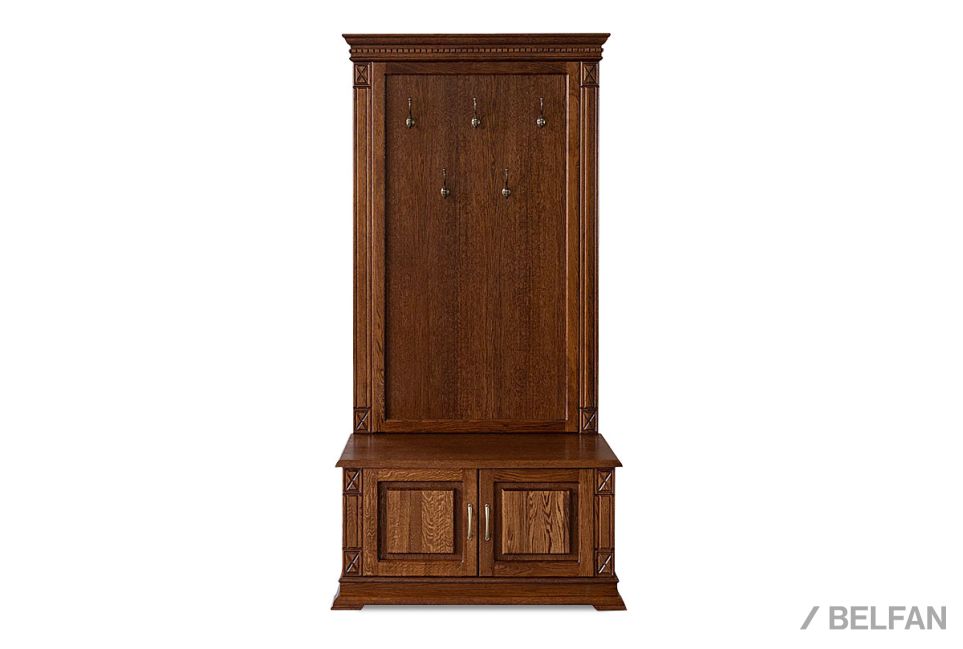 Тумба с вешалкой "Верди Люкс" 05 массив и шпон дуба 2