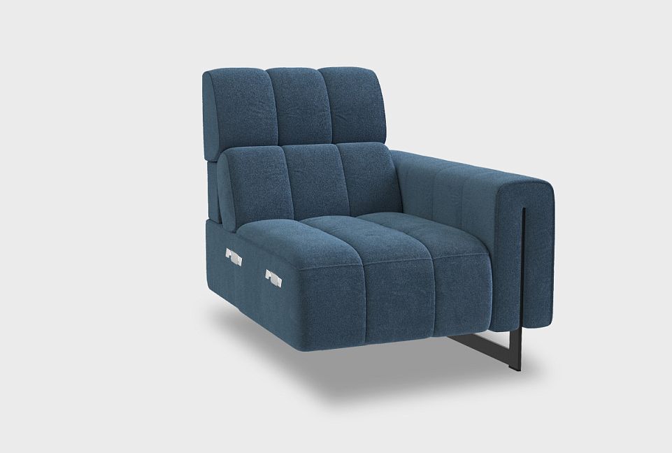 "Дженеси" секция одноместная S; раскл.; 15ER; Реклайнер; правая; начальная группа ткани