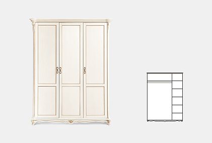 Шкаф 3-х дв. "Алези" (без зеркала)