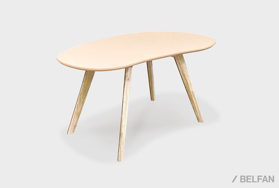 Стол журнальный "Уоллстрит" овальный 267 массив дуба, МДФ 1