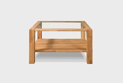 Стол журнальный "Норд" 70 (стекло); бейц-масло