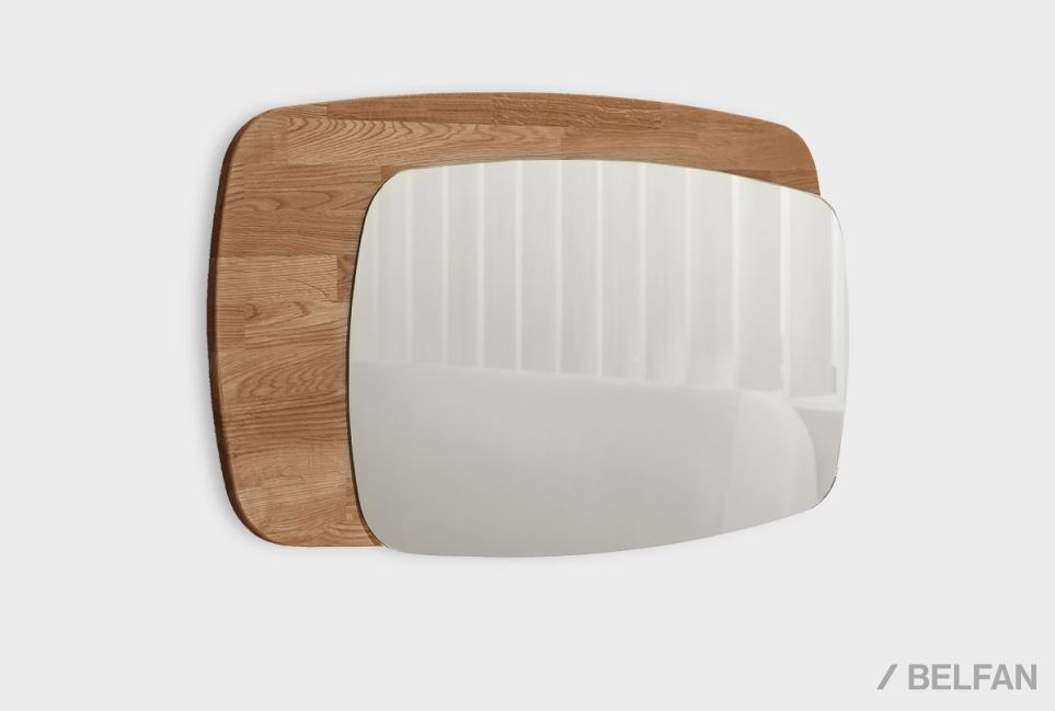 Зеркало настенное "Бергамо" массив дуба 1