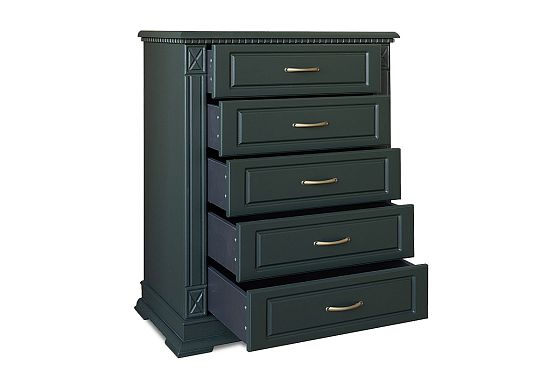 Комод высокий «Верди Люкс» массив и шпон дуба 4