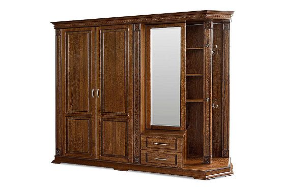 Шкаф комбинированный "Верди Люкс" 1 массив и шпон дуба 3