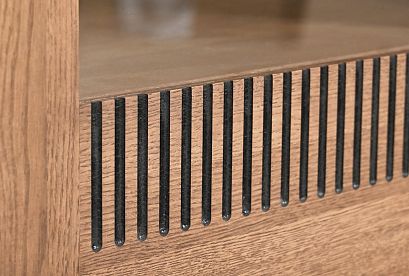 Витрина 1-но дверная "Бергамо" (правая); американский орех