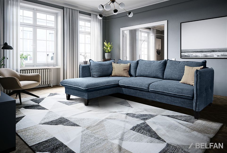 "Морган" диван угловой с оттоманкой 3