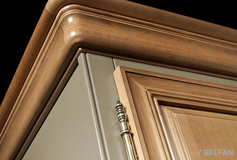 Шкаф для одежды "Оливия" 2-х дверный массив и шпон ольхи 3