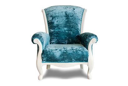 "Грация" кресло; нераскл.; *ММ-184-01; белая эмаль; Прадо 917 (ИН) (гр. 5)