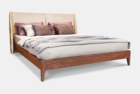 Кровать "Сакраменто" (мягкое изголовье) массив дуба 4