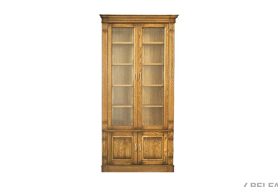 Набор мебели для библиотеки "Верди Люкс 3" массив и шпон дуба 1