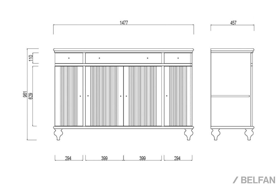 Комод "Рандеву" 223 массив сосны 5