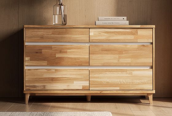 Комод "Уоллстрит" 6 массив дуба, МДФ 4