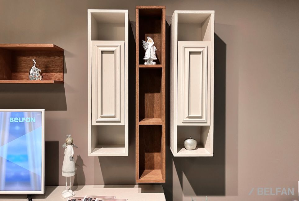 Шкаф настенный "Сакраменто" (левый) массив и шпон дуба, МДФ 7