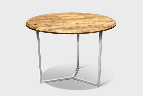 Стол журнальный "Арт" круглый 60 массив дуба, металл 6