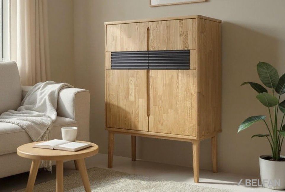 Тумба высокая "Уоллстрит" массив дуба, МДФ 1