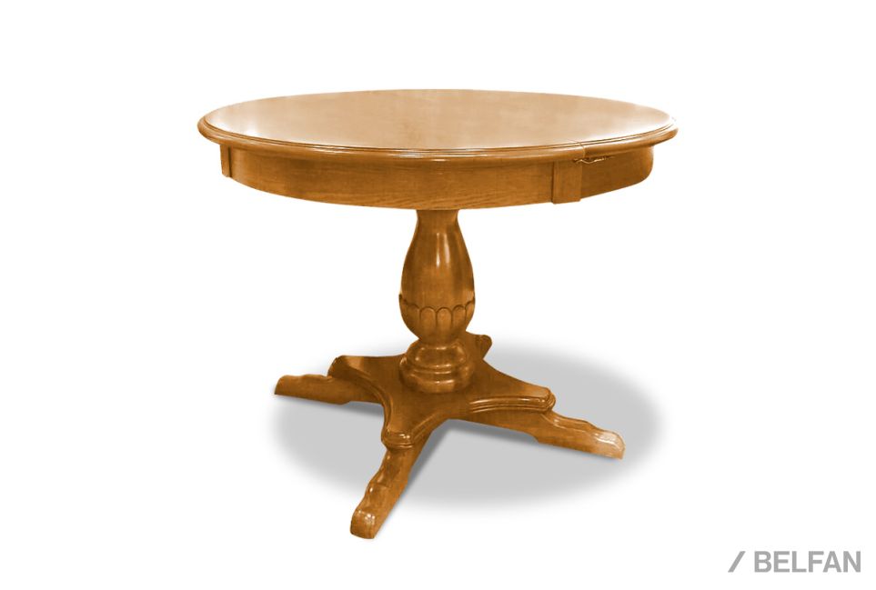 Стол обеденный "Полонез" (круглый) массив и шпон дуба 1