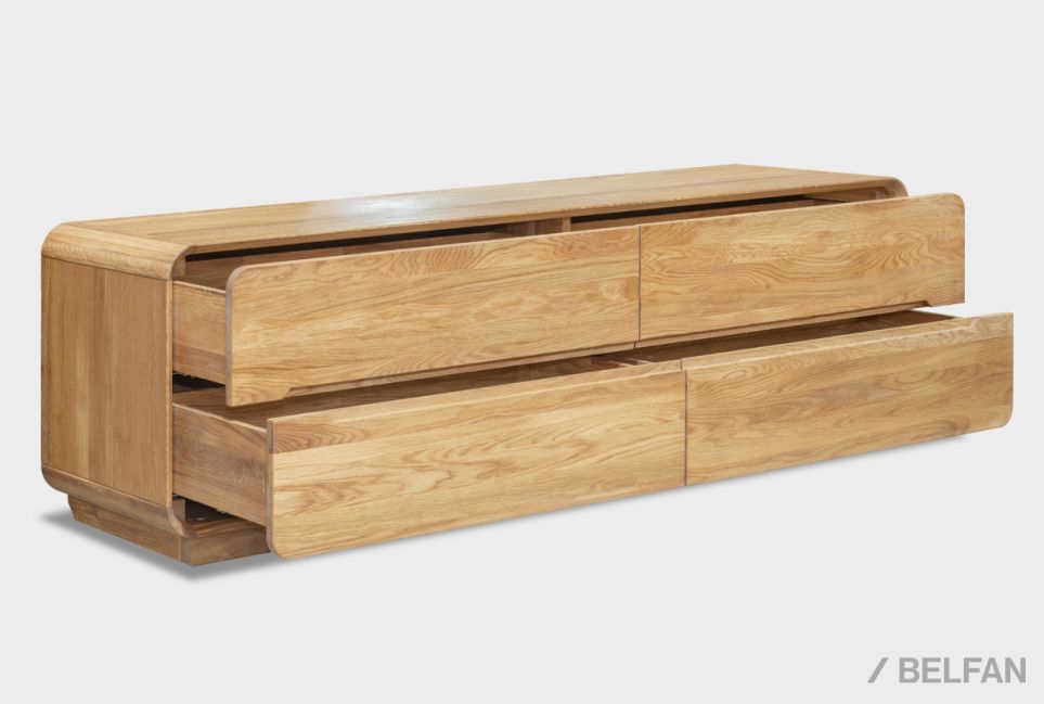 Тумба под ТВ "Монблан" 180 массив дуба 3