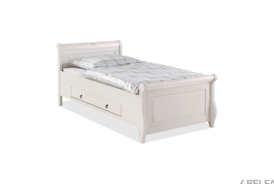 Кровать односпальная "Мальта" (с ящиками) массив сосны 1