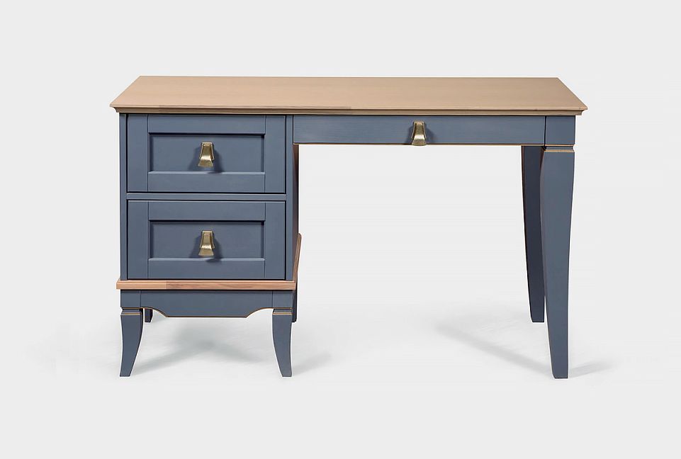 Стол письменный "Стюарт" (тумба слева); марено, натуральный дуб