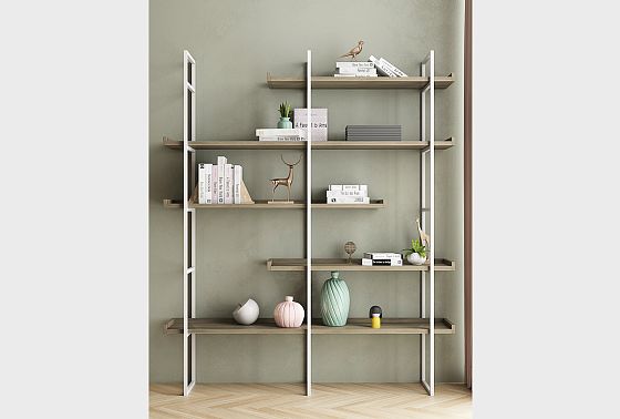 Стеллаж "Арт" 453 массив дуба, металл 10