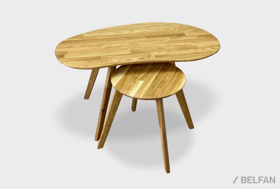 Стол журнальный "Арт" овальный 267 массив дуба 4