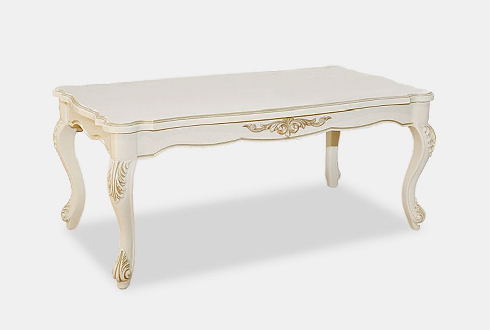 Стол журнальный "Алези 03"; слоновая кость с золочением