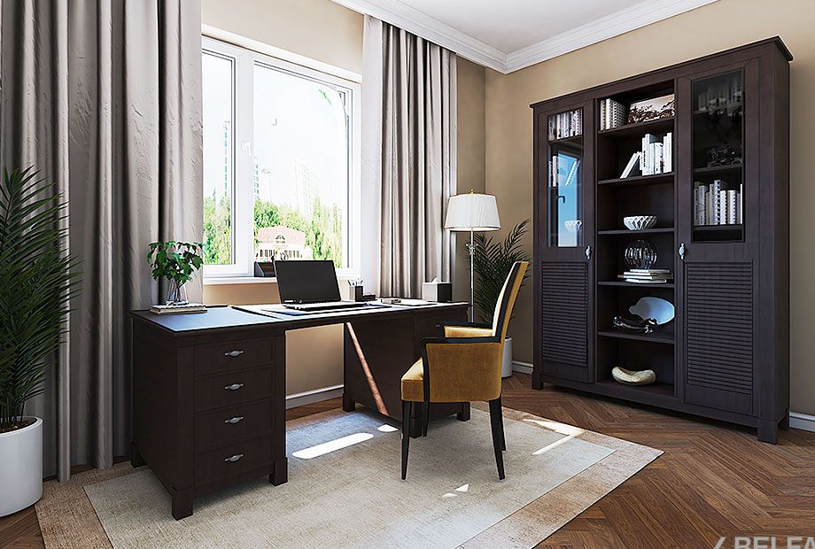 Стол письменный "Рауна" 08 (2 тумбы) массив сосны 4