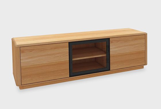 Тумба под ТВ «Тор» (стекло) массив дуба 4