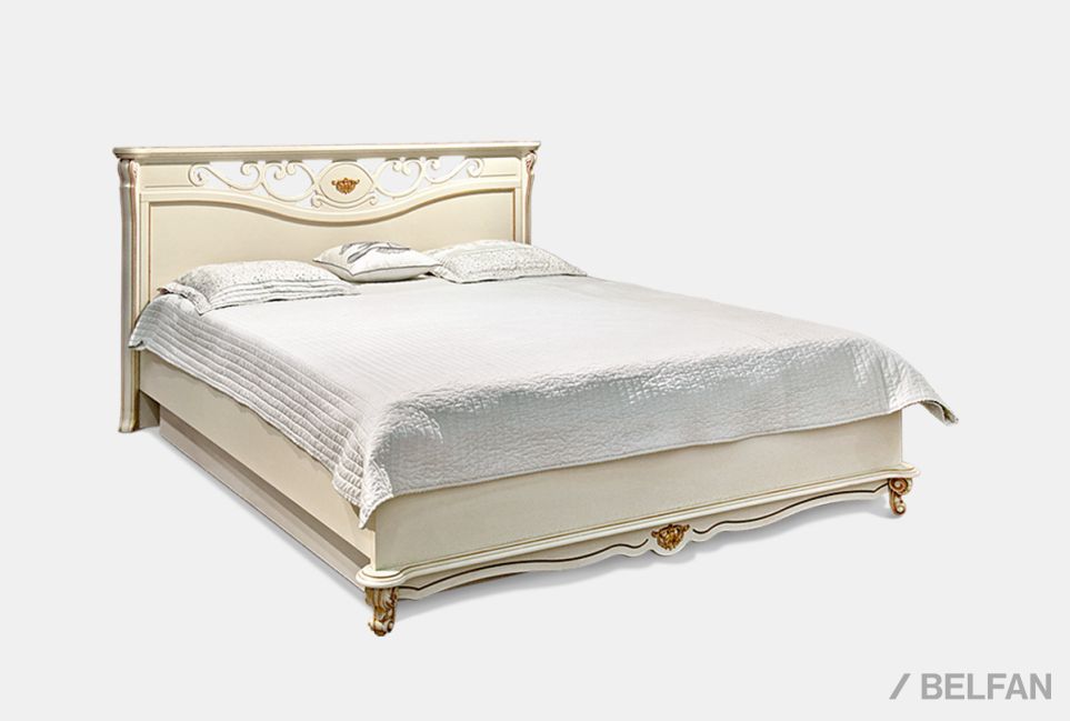 Кровать "Алези" с подьемным механизмом (низкое изножье) массив и шпон дуба 1