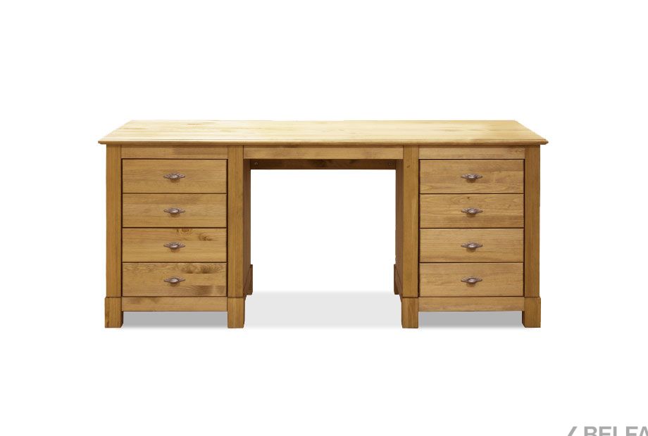 Стол письменный "Рауна" 08 (2 тумбы) массив сосны 1