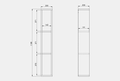 Стеллаж настенный "Сакраменто"; *А-016.53; орех