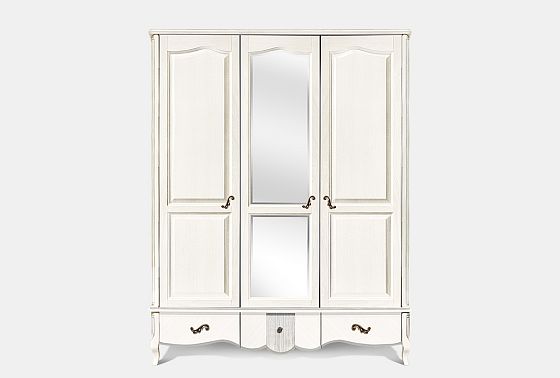 Шкаф для одежды "Катрин" фигурный 3-х дв. с зеркалом массив и шпон дуба 3