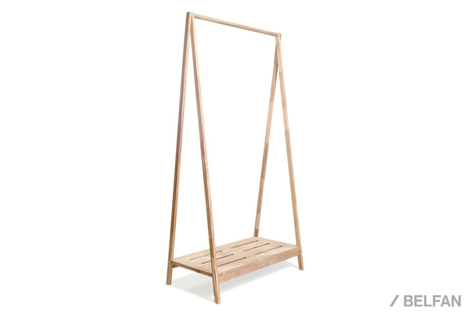 Вешалка напольная "Арт" (широкая) массив дуба 1