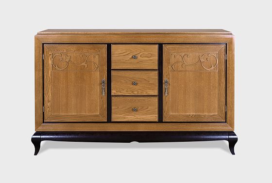 Тумба "Соната" 3 (с ящиками) массив и шпон дуба 8