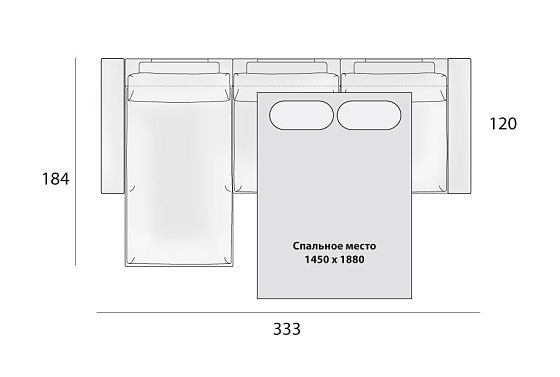 "Лофт" диван с оттоманкой  5