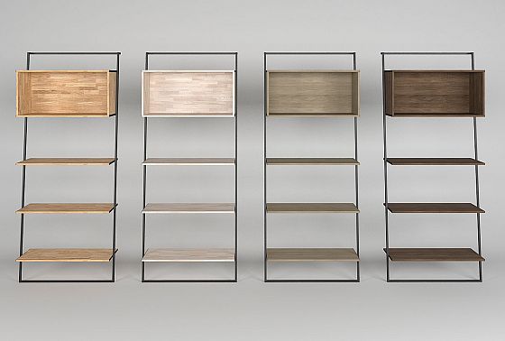 Стеллаж "Арт" 445 массив дуба, металл 6