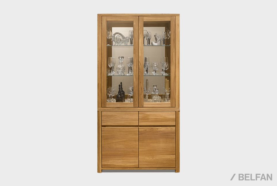 Шкаф комбинированный 2-х секционный "Норд" массив дуба 3