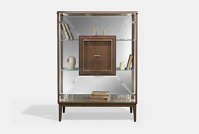 Тумба высокая "Сакраменто" (стекло); *А-016.84; трюфель