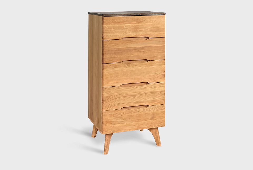 Комод "Элва" B-5 высокий; бейц-масло, графит