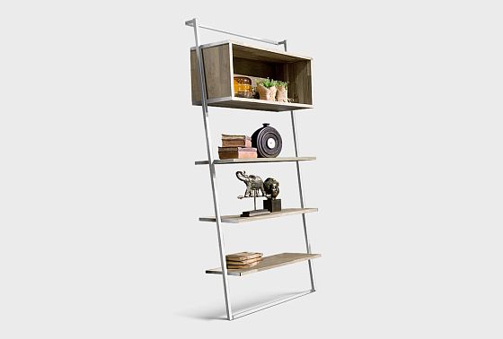 Стеллаж "Арт" 445 массив дуба, металл 6