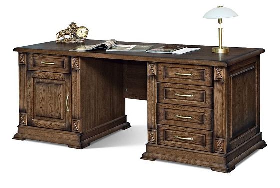 Стол письменный "Верди Люкс 7" массив и шпон дуба 4