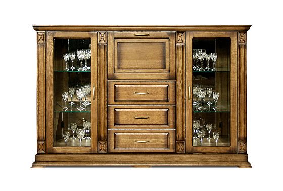 Тумба "Верди Люкс 3/3з" массив и шпон дуба 4