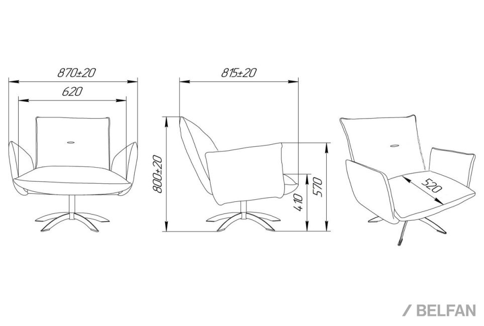 "Таймс" кресло массив дуба 4