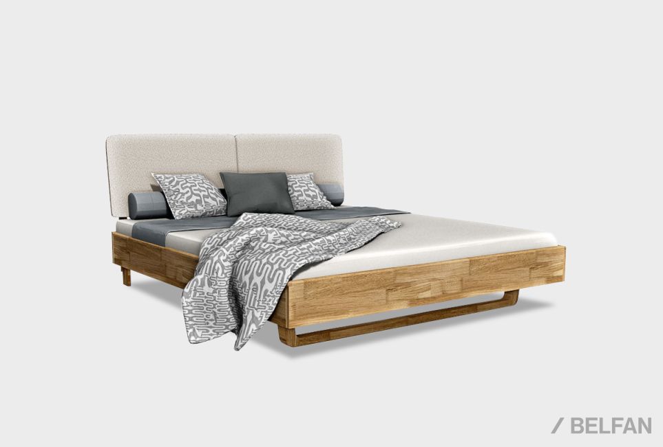 Кровать "Уоллстрит" (мягкое изголовье) массив дуба 1