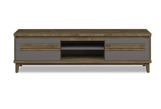 Тумба под ТВ "Уоллстрит" 170 (с нишей) массив дуба, МДФ 9