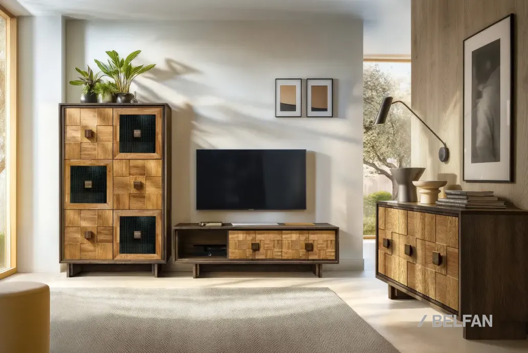 Гостиная «Куб Дизайн» #4 графит + бейц-масло (шашки)