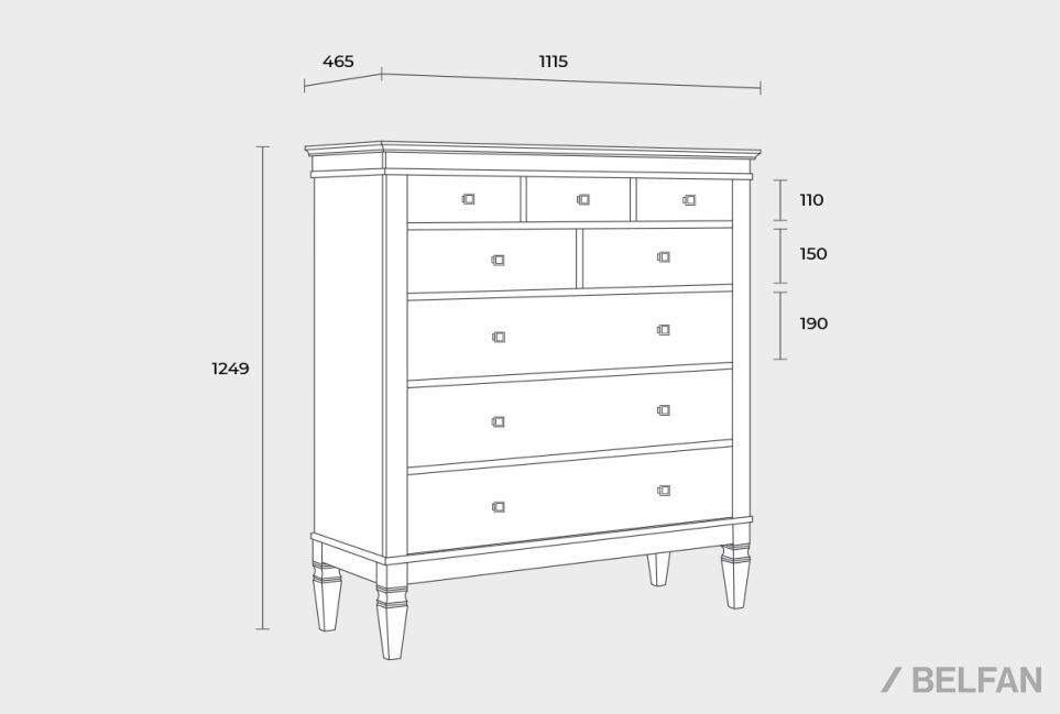 Комод "Ольса-С" 323 массив сосны 5