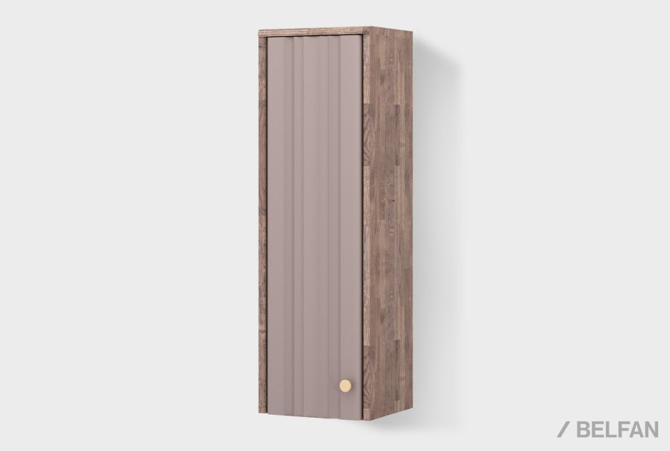 Шкаф настенный "Меридиан" (левый) массив дуба, МДФ 1