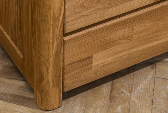 Шкаф с витриной 1-но дв. "Норд" (левый) массив дуба 3